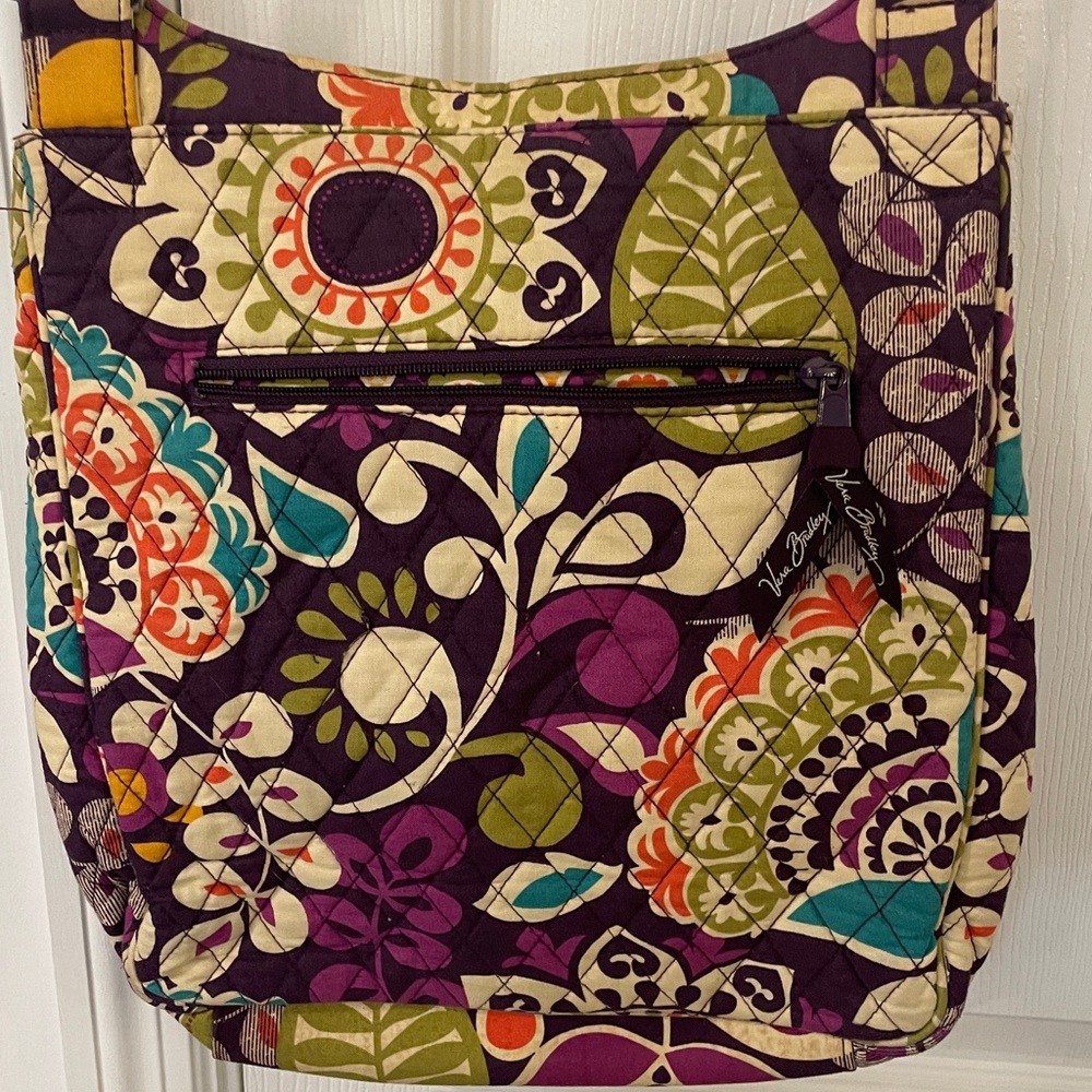 Vera Bradley Quilted Floral Hipster Plum Petals Crossbody Bag - Purple Multi - Picture 6 of 8
